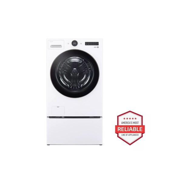 Lg LG SideKick 1.0 cu. ft. Pedestal Washer with Stainless Steel Tub - White WD300CW - main